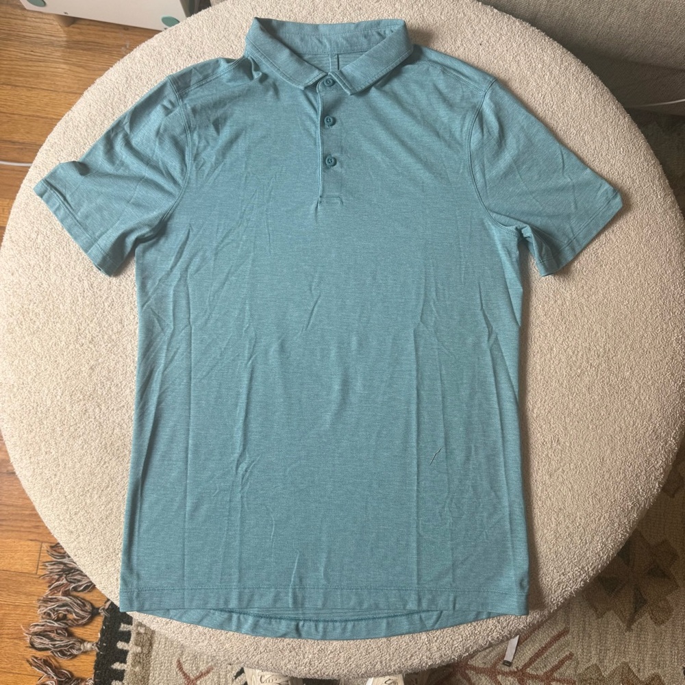 Lululemon Men's Teal Polo short sleeved size small
